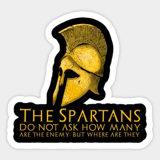 Ancient Greek History Classical Sparta Motivational Quote Sticker